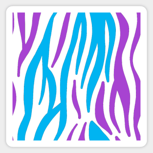 Purple and Blue Zebra Sticker